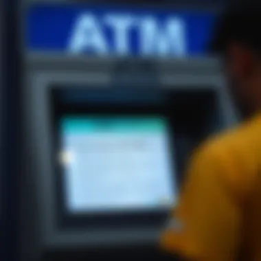 ATM screen with transfer instructions