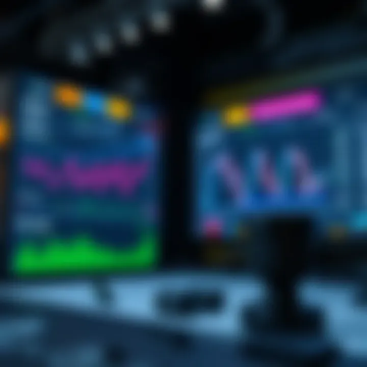 A conceptual representation of betting strategies with charts and analytics