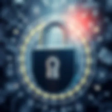 Ensuring Security in Financial Transactions A secure lock symbol representing safety in financial transactions