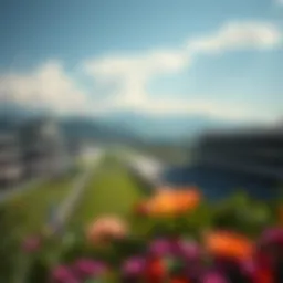 Racecourse view during an event