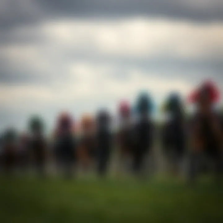 Equestrian Race on a Cloudy Day Equestrian race under cloudy skies