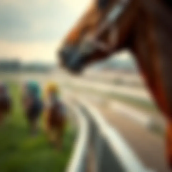 The Thrill of the Race in the Digital Age An artistic depiction of horse racing excitement