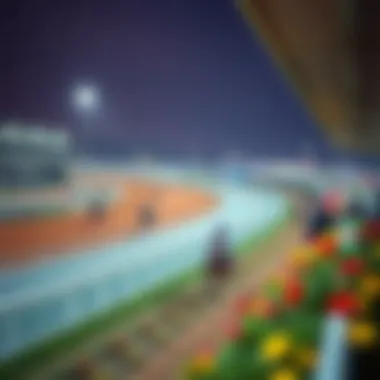 The Pulse of Korean Racing: A Thrilling Scene A scenic view of a Korean racetrack during a thrilling race