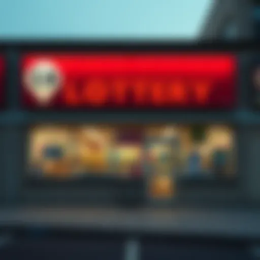 Exterior view of a local lottery retailer