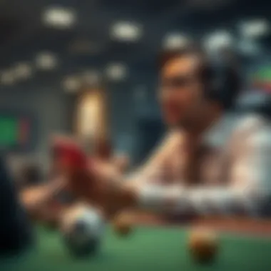 Illustration of a person making a strategic betting decision