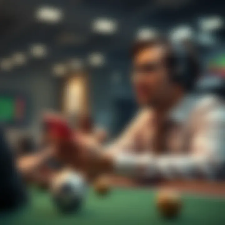 Illustration of a person making a strategic betting decision