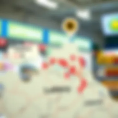 Map of Lottery Retailers Map highlighting the location of lottery retailers