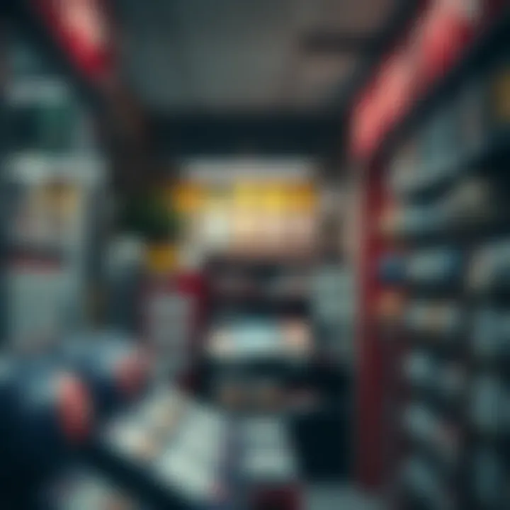 Interior of a lottery shop showcasing various tickets