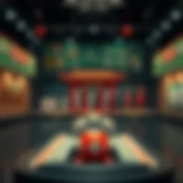 An intricate design showing the evolution of lottery systems