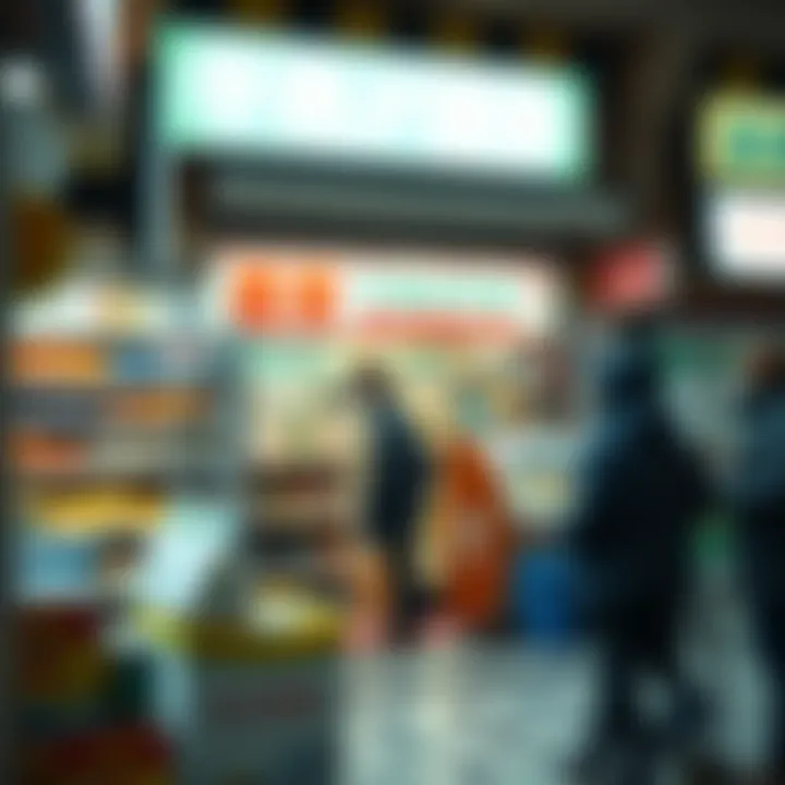 Local Store Benefits from Lottery Sales A bustling local store benefiting from lottery sales