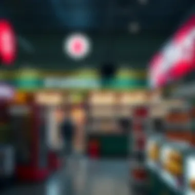 Unique Design of a Lottery Retail Outlet A vibrant lottery retail outlet showcasing its unique design.