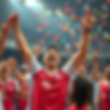 A vibrant celebration depicting joy and achievement