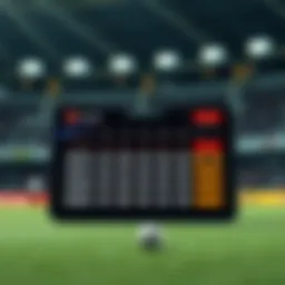 Illustration depicting the interface of a sports betting odds calculator