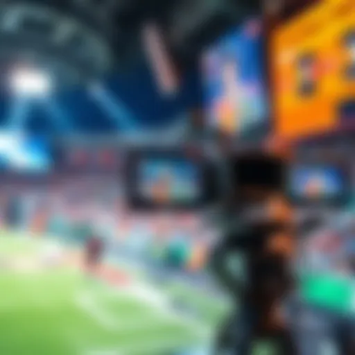 Dynamic broadcast setup showcasing advanced technology