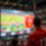 Live Sports Events Digital Interface A dynamic display of live sports events on a digital platform