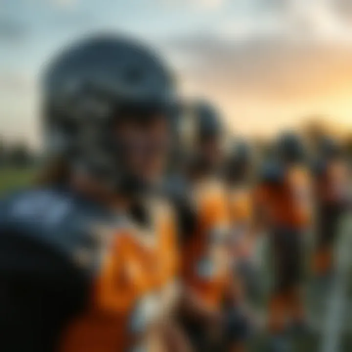 Team players ready for the match