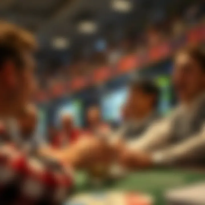 The Thrill of Sports Betting An engaging scene of a sports betting event capturing excitement.