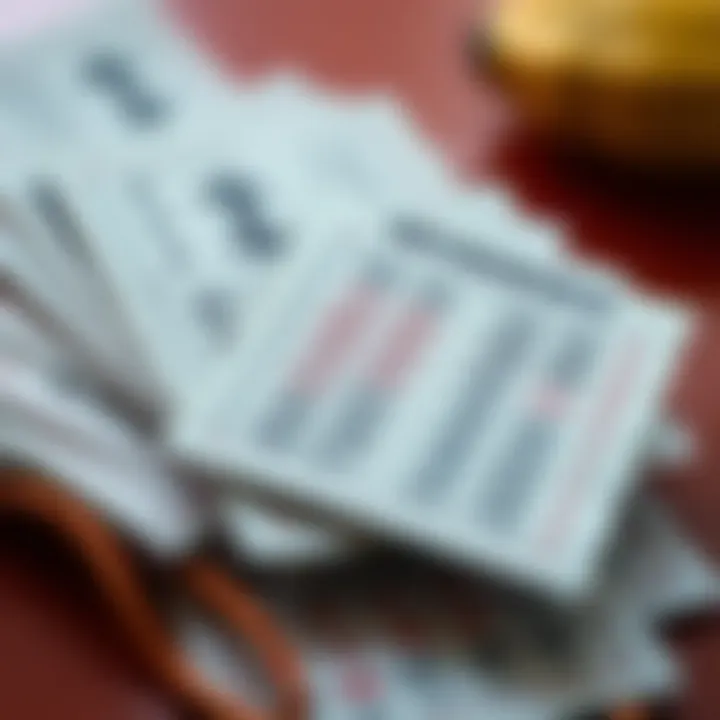 Winning Lottery Tickets Collection of lottery tickets with winning symbols